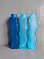 Ikea Skämt vazen, turquoise en donkerblauw, Huis en Inrichting, Blauw, Ophalen of Verzenden, Minder dan 50 cm, Glas