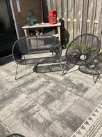 Tuinset in prima staat zwart met grijs, Tuin en Terras, Ophalen, Zo goed als nieuw, Stoel, 2 zitplaatsen