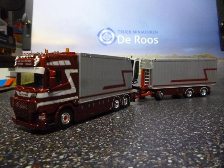 Tekno Scania G.J. van Leeuwen met certificaat, Hobby en Vrije tijd, Modelauto's | 1:50, Nieuw, Bus of Vrachtwagen, Tekno, Ophalen of Verzenden