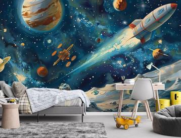 Fotobehang / Behang - Kinderkamer - Ruimte - Space Adventure beschikbaar voor biedingen