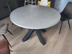 Ronde betonlook eettafel (120 cm), Huis en Inrichting, Tafels | Eettafels, Ophalen, Gebruikt, Rond, 100 tot 150 cm