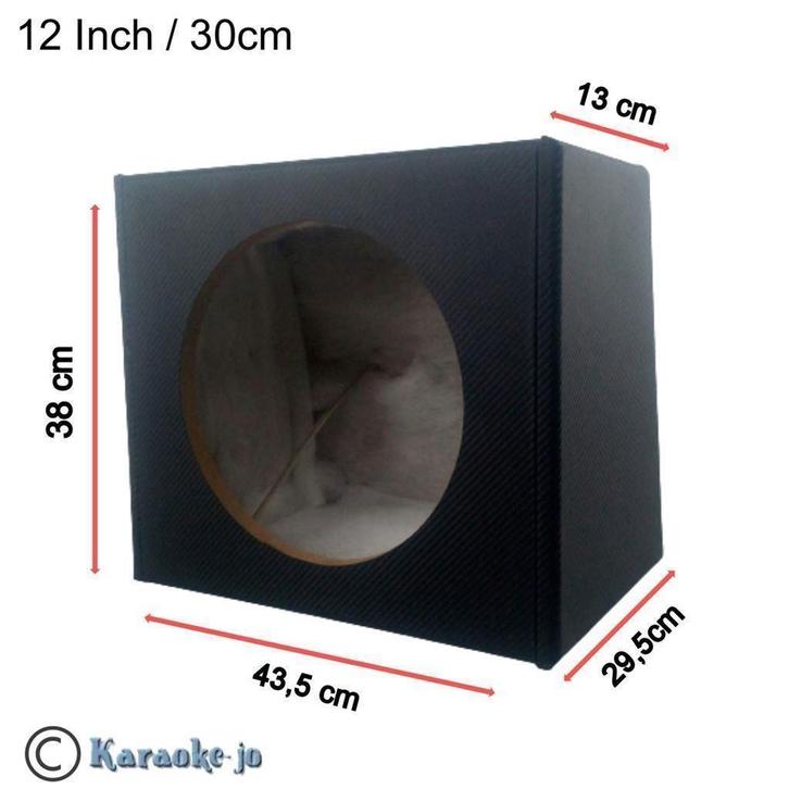 Subwoofer kist MDF 12 inch 30 Cm 27 Liter Carbon Look, Auto diversen, Auto-accessoires, Gebruikt, Ophalen of Verzenden