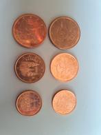1 2 en 5 eurocenten diversen o.a. Luxemburg en Finland, 2 euro, Ophalen of Verzenden