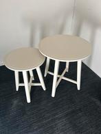 Ikea Salon Tafels Rond Wit - Set van 2, Ophalen, Gebruikt, 50 tot 100 cm, Rond
