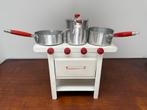 Vintage Mini Keuken oven fornuis Wit met pannen, Verzamelen, Poppenhuizen en Toebehoren, Ophalen of Verzenden, Gebruikt, Poppenhuis