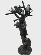 animalier Fratin:"bear cubs hunting monkeys" 117cm, Ophalen, Brons