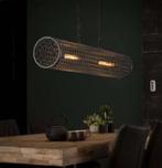 Industriële Hanglamp Draadkooi Cilinder - Metaal Zwart - Vin, Ophalen of Verzenden, Nieuw, Metaal, Minder dan 50 cm