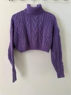 America Today cropped paarse trui met kraag, maat S/36, Paars, Ophalen of Verzenden, Zo goed als nieuw, Maat 36 (S)