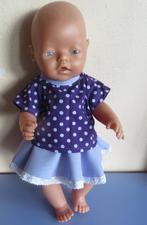 Poppenkleertjes poppenkleding Baby pop 40-43c rok+shirt 58, Ophalen of Verzenden, Nieuw, Babypop
