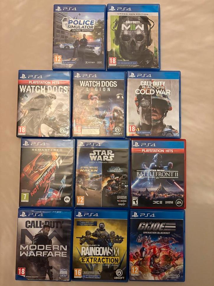 11 PS4 Games - Call of Duty, Watch Dogs, Star Wars, Spelcomputers en Games, Games | Overige, Gebruikt, Overige genres, 1 speler