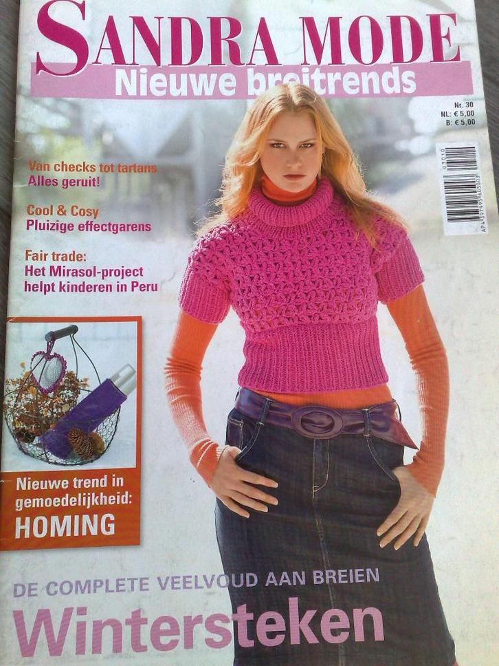Sandra mode special nieuwe brietrends nr. 30, Hobby en Vrije tijd, Breien en Haken, Zo goed als nieuw, Breien, Patroon of Boek