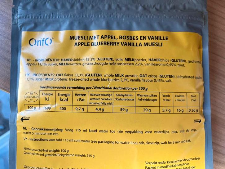 Noodpakket voeding orifo, Diversen, Levensmiddelen, Ophalen of Verzenden