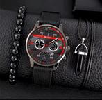 Mannen horloge set, Sieraden, Tassen en Uiterlijk, Ophalen of Verzenden, Nieuw, Zilver