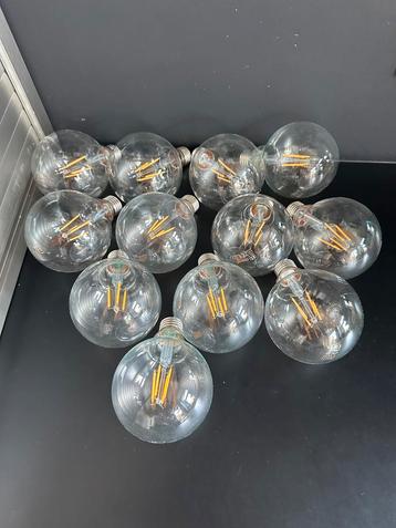 12 grote LED filamentlampen – E27 – 4W – warm wit (2700K beschikbaar voor biedingen