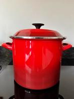 Le Creuset Emaille Soep Pan 5L, Kookpan of Snelkookpan, Gebruikt, Ophalen of Verzenden, Gietijzer
