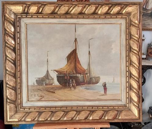 antiek schilderij-- Hendrik Vader--Haagse school--1928/1997, Antiek en Kunst, Kunst | Schilderijen | Klassiek, Verzenden