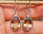925 zilveren oorbellen met geslpepen citrien - ovaal -, Sieraden, Tassen en Uiterlijk, Oorbellen, Daiva1973@hotmail.com, Hangers