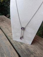 Art Deco Zilveren Ketting, Sieraden, Tassen en Uiterlijk, Kettingen, Ophalen of Verzenden, Zo goed als nieuw, Met edelsteen, Zilver