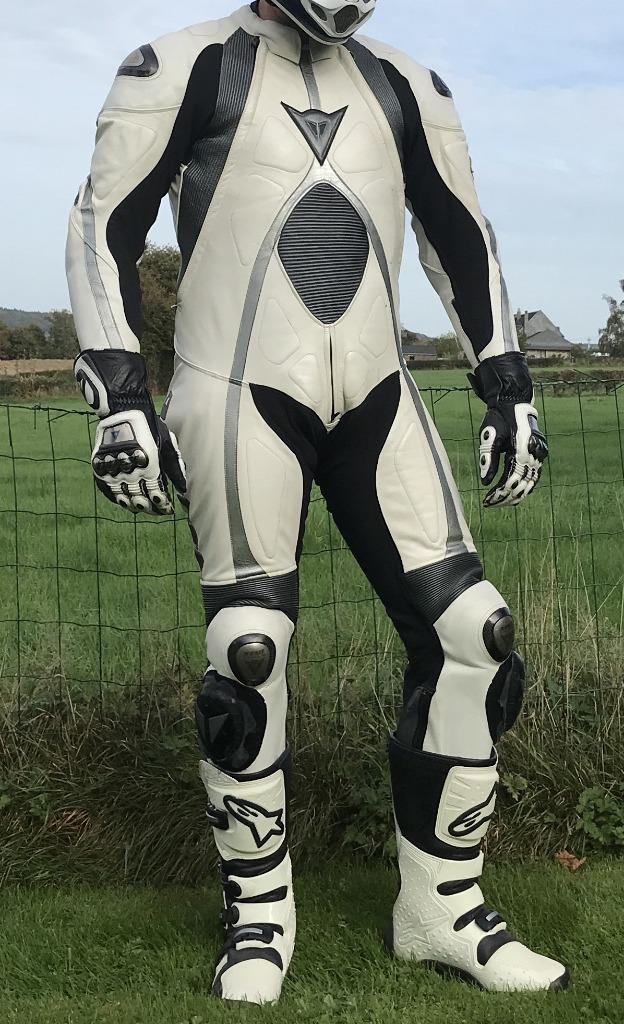 Dainese T-age wit maat 54, Motoren, Kleding | Motorkleding, Overall, Heren, Tweedehands, Ophalen