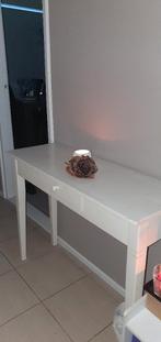 sidetable met een lade (wit), Huis en Inrichting, Tafels | Sidetables, Ophalen, Gebruikt, 50 tot 100 cm, Overige houtsoorten