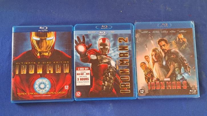 Iron Man Trilogy "Blu Ray", Cd's en Dvd's, Blu-ray, Zo goed als nieuw, Actie, Ophalen of Verzenden