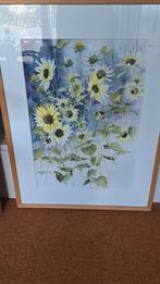 Zonnebloemen Aquarel - Cor Spil, Antiek en Kunst, Ophalen of Verzenden