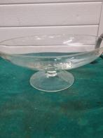 schaal op voet van glas rond, Huis en Inrichting, Woonaccessoires | Schalen en Manden, Ophalen of Verzenden, 'T Olde Gre-j, Info@toldegrej.nl