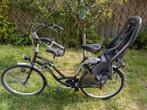 Mamafiets incl achterstoeltje en zadeltje voorop, Ophalen, 2 zitjes, Sparta, Gebruikt