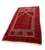 Handgeknoopt Perzisch tapijt loper / hal, Gebruikt, 200 cm of meer, Rood, Rechthoekig