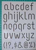 Deco stencil A5 nr 16 letter en tekens scrapbooking NIEUW