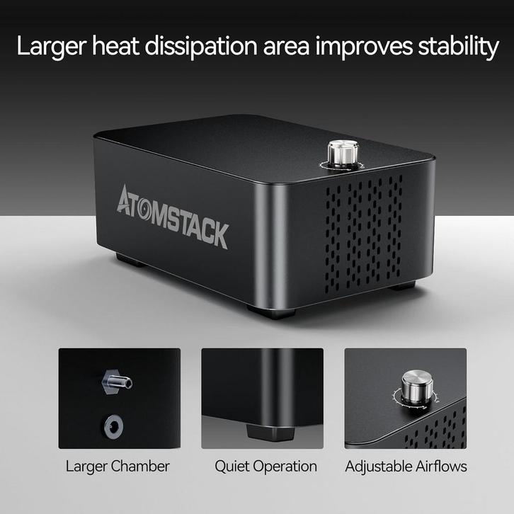 ATOMSTACK F60 Air Assist - Laser Graveermachine Accessoire, Hobby en Vrije tijd, Knutselen, Nieuw, Verzenden