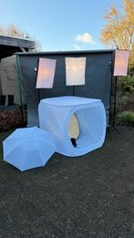 Complete Fotostudio Set met Achtergronden en Accessoires, Ophalen of Verzenden, Gebruikt, Complete fotostudio