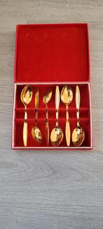Goud kleurig Lepels Set in Rode Doos, Ophalen of Verzenden