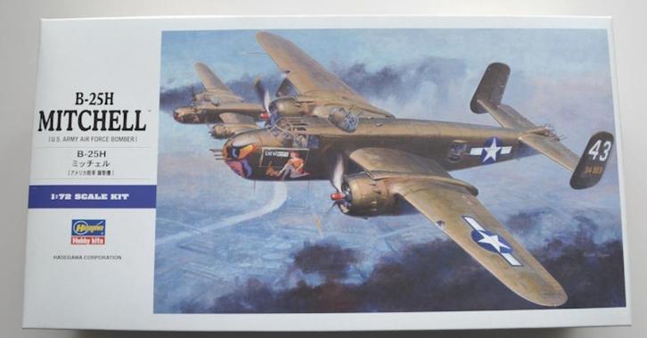 B-25H met Eduard masking set, Hobby en Vrije tijd, Modelbouw | Vliegtuigen en Helikopters, Nieuw, Groter dan 1:72, Hasegawa, Ophalen of Verzenden