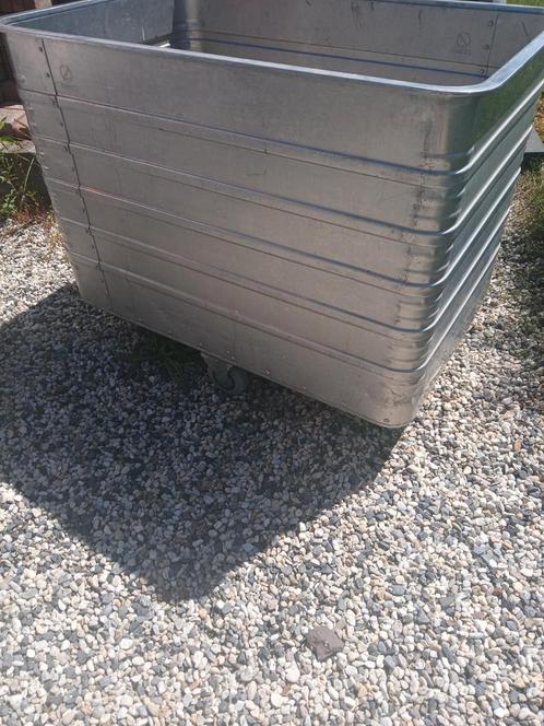2x Zarges transportwagens/rolcontainers. Zie adv/foto,s!!, Doe-het-zelf en Verbouw, Transportwagens, Gebruikt, Transportkar, 100 liter of meer