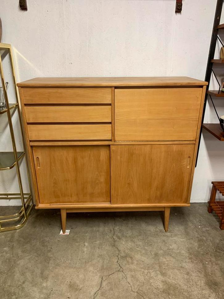 Kast highboard dressoir Pastoe Cees Braakman jaren 60., Huis en Inrichting, Kasten | Dressoirs, Zo goed als nieuw, 100 tot 150 cm