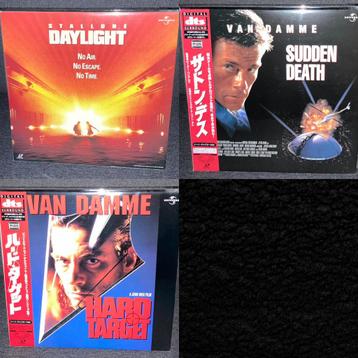 3x DTS laserdisc NTSC: Sudden Death, Hard Target, Daylight beschikbaar voor biedingen