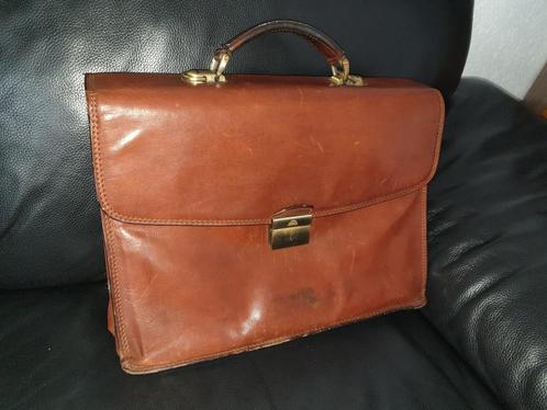 Tony Perotti aktetas leer aktentas, Sieraden, Tassen en Uiterlijk, Tassen | Schooltassen, Gebruikt, Aktetas of Boekentas, 30 tot 40 cm