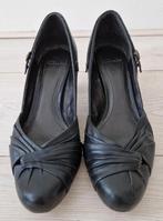Clarks Zwarte Leren Schoenen - Maat 5 1/2, Schoenen met lage hakken, Zwart, Ophalen of Verzenden, Zo goed als nieuw