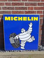 Emaille Michelin banden reclamebord🚨, Verzamelen, Merken en Reclamevoorwerpen, Reclamebord, Gebruikt, ., Ophalen of Verzenden