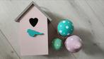 Decoratie kinderkamer: vogelhuisje en paddenstoelen, Ophalen of Verzenden, Gebruikt