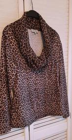 Blanc Nature Panterprint Blouse Maat 38/40, Maat 38/40 (M), Bruin, Zo goed als nieuw, Lange mouw
