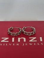 Zinzi zilver bewerkte creolen, Sieraden, Tassen en Uiterlijk, Oorbellen, Nieuw, Ophalen of Verzenden, Zilver, Zilver