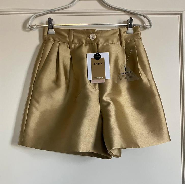 Dull Gold, Gouden JoshV, Josh V broekje, shorts in maat XS., Kleding | Dames, Broeken en Pantalons, Nieuw, Maat 34 (XS) of kleiner