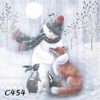 Servetten decoupage/bullet journal – frosty hug C454, Verzenden, Nieuw, Materiaal