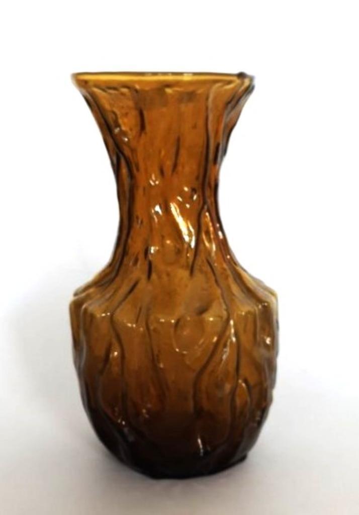 Vaas bruin gebobbeld glas (7760), Huis en Inrichting, Woonaccessoires | Vazen, Zo goed als nieuw, Overige kleuren, Minder dan 50 cm