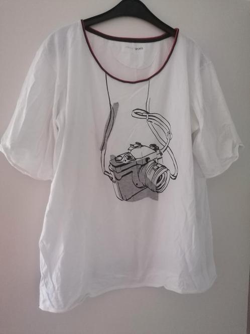 Marccain Sports super leuk shirt / maat N5, Kleding | Dames, T-shirts, Zo goed als nieuw, Maat 42/44 (L), Wit, Korte mouw, Verzenden