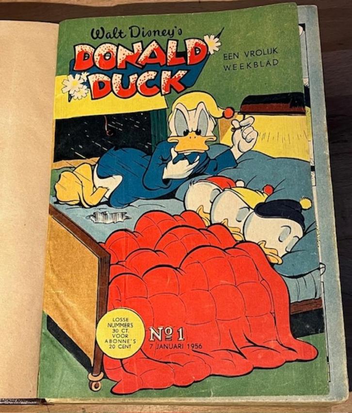 Donald Duck. Ingebonden jaargang 1956 nr 1. t/m nr. 52. 4e j, Verzamelen, Tijdschriften, Kranten en Knipsels, Tijdschrift, 1940 tot 1960