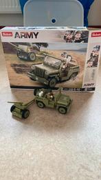 Nep lego leger jeep met kanon, Ophalen of Verzenden, Zo goed als nieuw, Overige merken