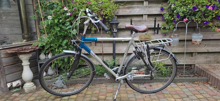 GAZELLE Herenfiets Fuente Lite Hybride Titaan Ijsvogel blauw, Fietsen en Brommers, Fietsen | Heren | Herenfietsen, Zo goed als nieuw
